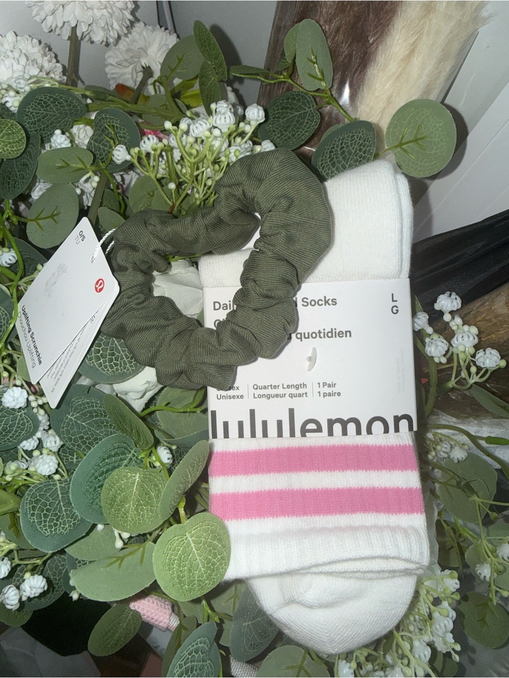 Lululemon Socks & Hair Scrunchie Bundle of 2